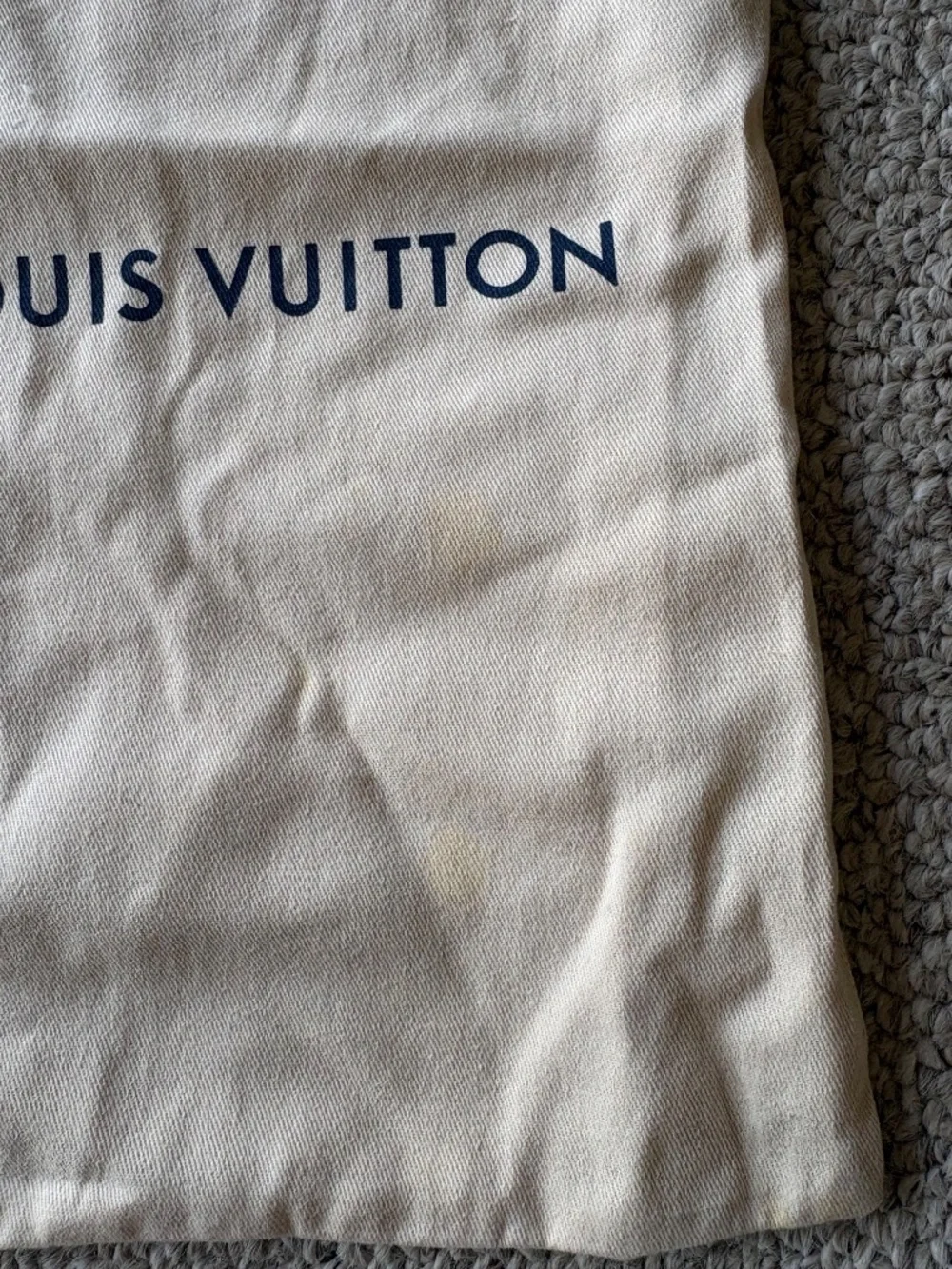 Louis Vuitton Drawstring Dust Bag 9x16 Cotton Storage LV Authentic